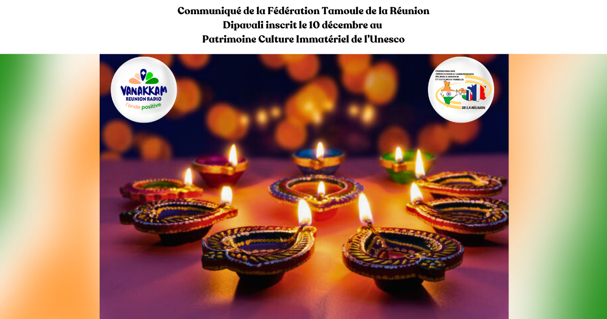 Dîpâvali : la Fédération Tamoule de La Réunion célèbre l’inscription à l’UNESCO